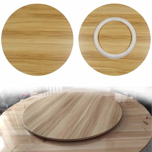 Runder Drehteller Esstisch Drehtablett Großes Holz Lazy Susan Drehtablett Serviertablett 360° drehbare Servierplatte für Restaurant Tischplatte Runder Drehteller Esstisch Drehtablett Großes Holz Lazy Susan Drehtablett Serviertablett 360° drehbare Servierplatte für Restaurant Tischplatte von Generisch