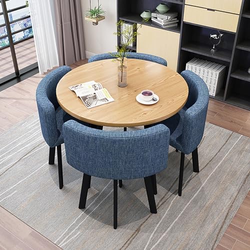 Runder Esstisch Set für 4 Personen mit Marmorplatte und Stühlen Büro Empfang Schreibtisch und Stuhl Set Geeignet für Lounge Wohnzimmer Modernes Möbelset Runder Esstisch Set für 4 Personen mit Marmorplatte und Stühlen Büro Empfang Schreibtisch und Stuhl Set Geeignet für Lounge Wohnzimmer Modernes Möbelset von Generisch