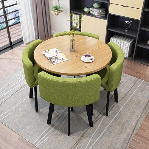 Runder Esstisch Set für 4 Personen mit Marmorplatte und Stühlen Büro Empfang Schreibtisch und Stuhl Set Geeignet für Lounge oder Wohnzimmer Runder Esstisch Set für 4 Personen mit Marmorplatte und Stühlen Büro Empfang Schreibtisch und Stuhl Set Geeignet für Lounge oder Wohnzimmer von Generisch