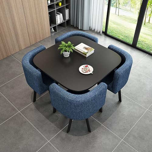 Runder Esstisch Set für 4 Personen mit Marmortisch und Stühlen Büro Empfang Schreibtisch und Stuhl Set Perfekt für Lounge oder Wohnzimmermöbel Runder Esstisch Set für 4 Personen mit Marmortisch und Stühlen Büro Empfang Schreibtisch und Stuhl Set Perfekt für Lounge oder Wohnzimmermöbel von Generisch