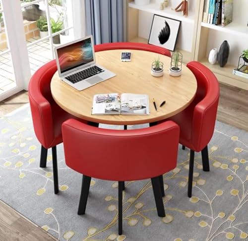 Runder Esstisch Set mit 4 Stühlen - Moderne Möbel für Büro, Konferenzraum, Küche, Lounge und Wohnzimmer Runder Esstisch Set mit 4 Stühlen - Moderne Möbel für Büro, Konferenzraum, Küche, Lounge und Wohnzimmer von Generisch