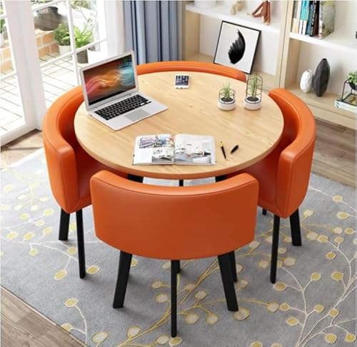 Runder Esstisch Set mit 4 Stühlen - Moderne Möbel für Büro, Konferenzraum, Küche, Lounge und Wohnzimmer Runder Esstisch Set mit 4 Stühlen - Moderne Möbel für Büro, Konferenzraum, Küche, Lounge und Wohnzimmer von Generisch