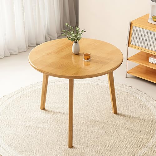 Runder Esstisch aus Massivholz, Bauernhaus-Küchentisch für 4-6 Personen, moderner Esstisch aus der Mitte des Jahrhunderts für Esszimmer, Küche, Wohnzimmer Runder Esstisch aus Massivholz, Bauernhaus-Küchentisch für 4-6 Personen, moderner Esstisch aus der Mitte des Jahrhunderts für Esszimmer, Küche, Wohnzimmer von Generisch