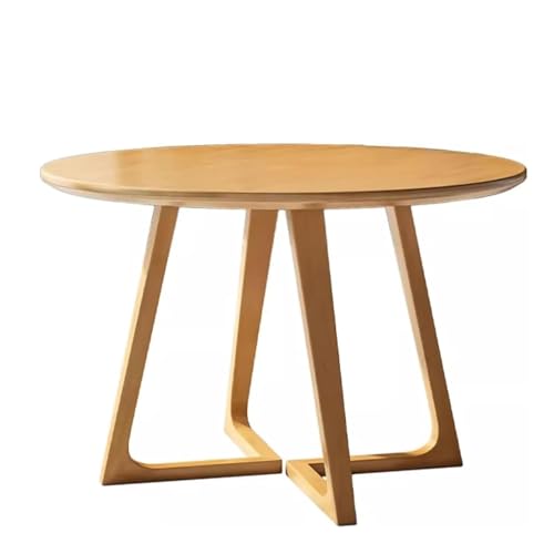 Runder Esstisch aus Massivholz – modernes Design für Bauernhausküche, Esszimmer oder Freizeit-Couchtisch von Generisch