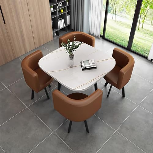Runder Esstisch für 4 mit Stühlen Marmortisch und Stühlen Tisch Vier Stühle Büro Empfang Schreibtisch und Stuhl Set Marmortisch und Stühle Tisch Vier Stühle Büro Geeignet für Lounge Wohnzimmer Runder Esstisch für 4 mit Stühlen Marmortisch und Stühlen Tisch Vier Stühle Büro Empfang Schreibtisch und Stuhl Set Marmortisch und Stühle Tisch Vier Stühle Büro Geeignet für Lounge Wohnzimmer von Generisch