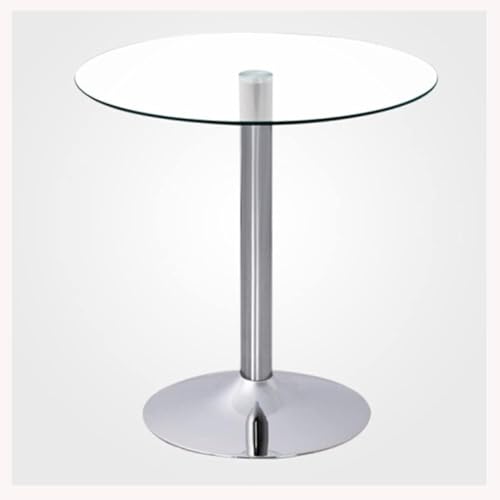 Runder Esstisch mit Glasplatte, modernes Design für Küche und Frühstück, Bistro-Einstellung Runder Esstisch mit Glasplatte, modernes Design für Küche und Frühstück, Bistro-Einstellung von Generisch