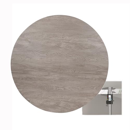 Runder Holz-Esstisch, 100 cm Durchmesser, DIY-Tischplatte, Ersatz-Büro-Schreibtischplatte, weißes Holz-Finish (Graue Eiche, 70 cm Höhe) von Generisch