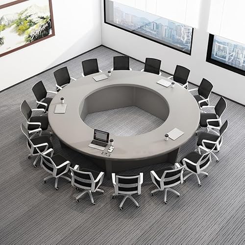 Runder Konferenztisch für 68 Personen, ideal für Bürobesprechungen und Seminare, grau, 350 x 75 cm, stilvolles Design, perfekt für Empfangsbereiche, keine Stühle im Lieferumfang enthalten Runder Konferenztisch für 68 Personen, ideal für Bürobesprechungen und Seminare, grau, 350 x 75 cm, stilvolles Design, perfekt für Empfangsbereiche, keine Stühle im Lieferumfang enthalten von Generisch