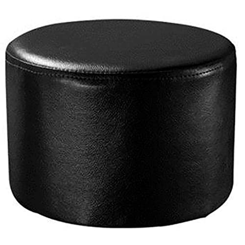 Runder Leder-Fußhocker – Gepolsterter gepolsterter einfacher Sofa-Hocker, vielseitiger Türhocker und Beistelltischsitz Runder Leder-Fußhocker – Gepolsterter gepolsterter einfacher Sofa-Hocker, vielseitiger Türhocker und Beistelltischsitz von Generisch