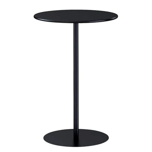 Runder Metall-Küchentisch, Cocktail-Bistrotisch mit Eisenplatte und stabilem Sockel für Café, Esszimmer, Hausbar von Generisch