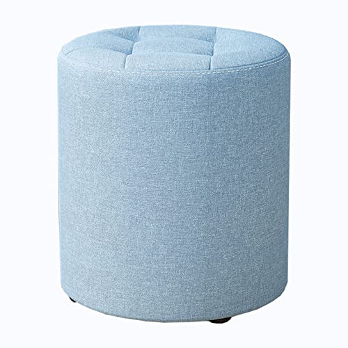 Runder Ottoman-Fußhocker, 30,5 cm, gepolsterte Fußstütze für Wohnzimmer, Schlafzimmer, Eingangsbereich und Flur, stabiler Holzhocker, trägt 150 kg, stilvolles braunes und blaues Dekor Runder Ottoman-Fußhocker, 30,5 cm, gepolsterte Fußstütze für Wohnzimmer, Schlafzimmer, Eingangsbereich und Flur, stabiler Holzhocker, trägt 150 kg, stilvolles braunes und blaues Dekor von Generisch
