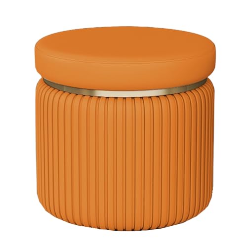 Runder Ottoman Fußhocker Pouf, gepolstert, stapelbar, Sitz für Wohnzimmer, Schlafzimmer, Büro, vielseitiges Möbelstück Runder Ottoman Fußhocker Pouf, gepolstert, stapelbar, Sitz für Wohnzimmer, Schlafzimmer, Büro, vielseitiges Möbelstück von Generisch
