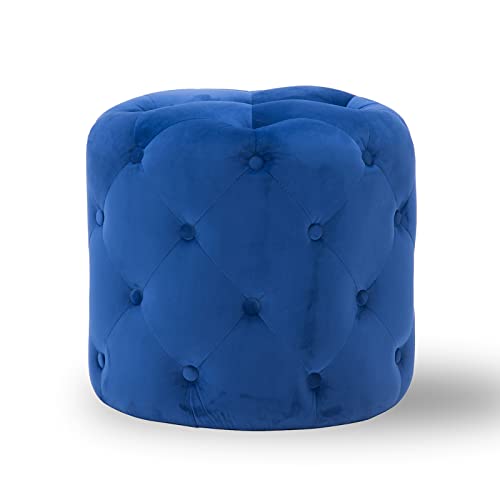 Runder Ottoman-Fußstützen-Hocker aus Samt, moderner multifunktionaler dekorativer Hocker für Wohnzimmer, Schlafzimmer, Eingangsbereich oder Schminktisch, Hellgrün, 45 x 45 x 41 cm Runder Ottoman-Fußstützen-Hocker aus Samt, moderner multifunktionaler dekorativer Hocker für Wohnzimmer, Schlafzimmer, Eingangsbereich oder Schminktisch, Hellgrün, 45 x 45 x 41 cm von Generisch