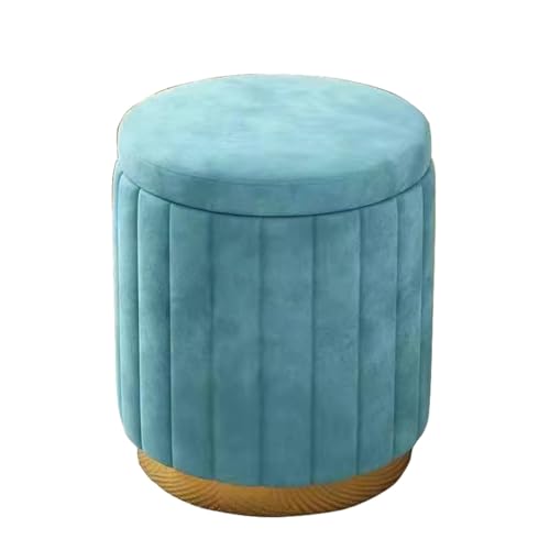 Runder Polsterhocker mit Stauraum, Leinen, für Schlafzimmer, Wohnzimmer, Ankleidebereich, Eingangsbereich, Fußstütze, Pouf – stilvolles und funktionales Dekorationsstück Runder Polsterhocker mit Stauraum, Leinen, für Schlafzimmer, Wohnzimmer, Ankleidebereich, Eingangsbereich, Fußstütze, Pouf – stilvolles und funktionales Dekorationsstück von Generisch