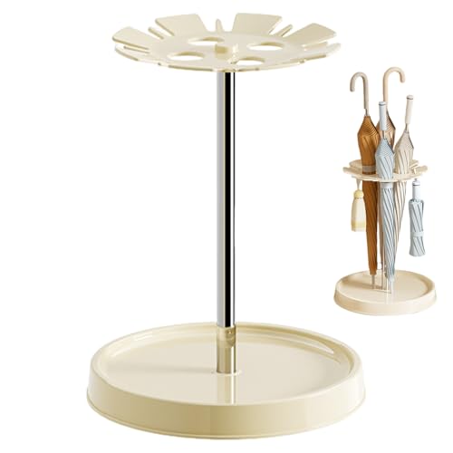 Runder Regenschirm Ständer Rack - Stahleingangsorganisator, Rostfreier Lagerhalter | 4 Slot Regenwasserfängerschale, Modernes Metall Mit Mühelos Abtrocknendem Design Für Lange Kurze Regenausrüstung, B von Generisch
