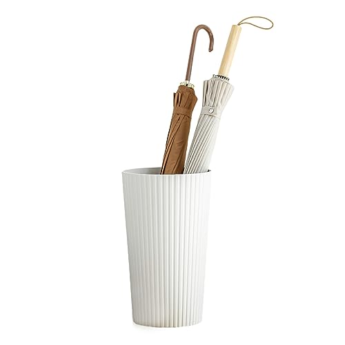 Runder Schirmständer mit Abtropfschale – platzsparender Schirmhalter aus Kunststoff für Zuhause, Büro & Eingangsbereich – kompaktes Design für nasse Regenschirme (B,13 Liter) von Generisch