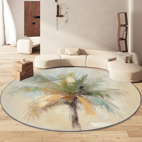 Runder Teppich, 120 cm, Aquarell-Strandmuscheln, bedruckt, Dekor-Teppich, Ozeanwellen, niedriger Flor, rutschfest, für Haustiere und Kinder, für Wohnzimmer, Schlafzimmer Runder Teppich, 120 cm, Aquarell-Strandmuscheln, bedruckt, Dekor-Teppich, Ozeanwellen, niedriger Flor, rutschfest, für Haustiere und Kinder, für Wohnzimmer, Schlafzimmer von Generisch