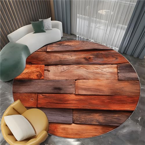 Runder Teppich Rustikale Alte Holzwandstruktur Schlafzimmer Gelb Weich Küche 60 cm Runde Teppiche, rutschfest Waschbarer Runde Teppiche Für Wohnzimmer Esszimmer Eingangsbereich Innen Runder Teppich Rustikale Alte Holzwandstruktur Schlafzimmer Gelb Weich Küche 60 cm Runde Teppiche, rutschfest Waschbarer Runde Teppiche Für Wohnzimmer Esszimmer Eingangsbereich Innen von Generisch