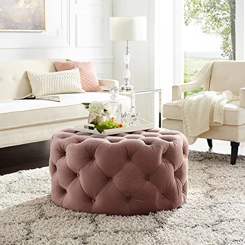 Runder getufteter Samt Ottomane, Plüsch Fußstütze Hocker, Moderner Couchtisch, Ende des Bettes Bank für Wohnzimmer und Schlafzimmer Runder getufteter Samt Ottomane, Plüsch Fußstütze Hocker, Moderner Couchtisch, Ende des Bettes Bank für Wohnzimmer und Schlafzimmer von Generisch