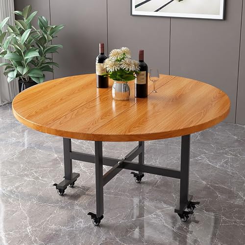 Runder klappbarer Esstisch - Ausziehbar & Platzsparend mit Rollen - Ideal für Küche Schlafzimmer Wohnzimmer - Perfekt für kleine Räume - Einfache Lagerung & Tragbares Design Runder klappbarer Esstisch - Ausziehbar & Platzsparend mit Rollen - Ideal für Küche Schlafzimmer Wohnzimmer - Perfekt für kleine Räume - Einfache Lagerung & Tragbares Design von Generisch