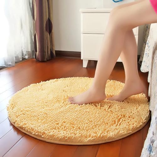 Runder rutschfester, zotteliger Badezimmerteppich – weiche, saugfähige Chenille-Matte für Zuhause und Büro Runder rutschfester, zotteliger Badezimmerteppich – weiche, saugfähige Chenille-Matte für Zuhause und Büro von Generisch