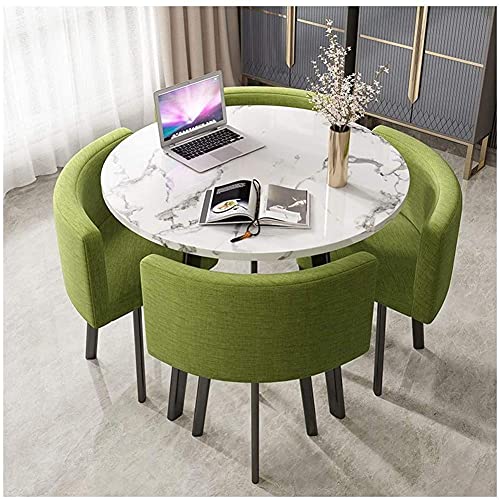 Rundes Esstisch-Set mit gepolsterten Stühlen, perfekt für kleine Räume, stilvolle und funktionale Möbel für Küche oder Esszimmer von Generisch