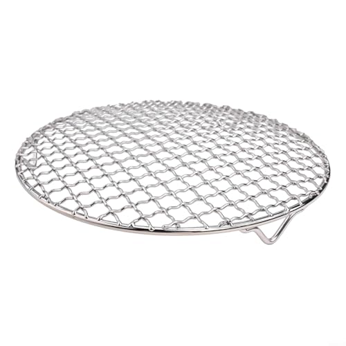 Rundes Kühlgitter aus 201 Edelstahldraht, zum Grillen und Backen, leicht zu reinigen mit glattem Design (24 cm) von Generisch