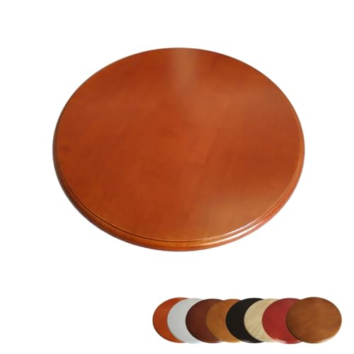 Rundes Massivholz-Tablett für den Esstisch, 71,1 cm, drehbares Serviertablett mit leisem Boden, um 360° drehbar, große Größe (Begonia 70) – perfekt für Unterhaltung und Servieren von Generisch