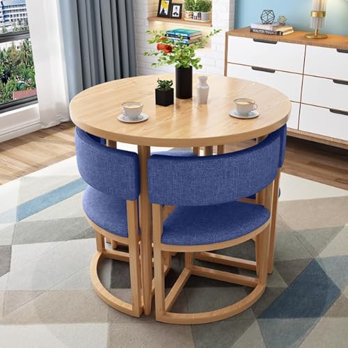 Rundes Mehrzweck-Konferenztisch-Set – Empfangs-Verhandlungstisch mit Stühlen für 4 Personen – kleines Kaffee-Esstisch-Set für Küche und Esszimmer Rundes Mehrzweck-Konferenztisch-Set – Empfangs-Verhandlungstisch mit Stühlen für 4 Personen – kleines Kaffee-Esstisch-Set für Küche und Esszimmer von Generisch