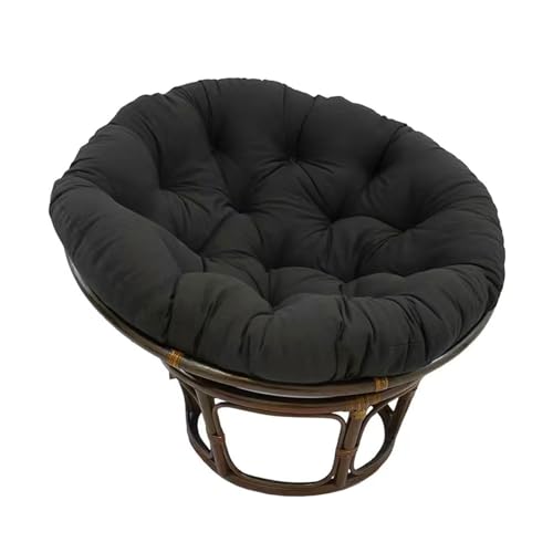 Rundes Stuhlkissen für den Außenbereich, weiches getuftetes Kissen für Hängesessel mit rutschfesten Bändern, perfekt für Terrasse, Garten und Deck-Komfort, 121,9 cm von Generisch