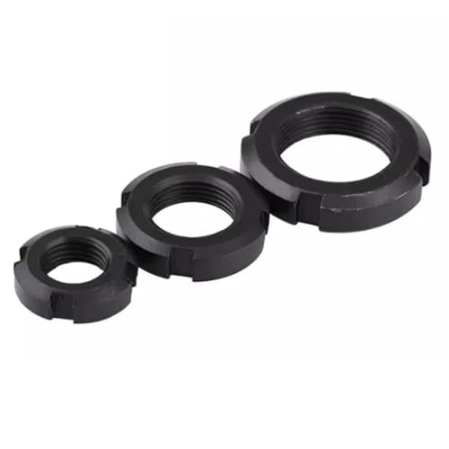 Rundmutter M10 M12 M14 M16 M33 M35 M36 M39 M40~M60 Karbonstahl Schlitzmutter 5 Stück M22 x 1,5 von Generisch