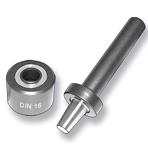 Rundösen Ø 16 mm Stahl galvanisch verzinkt Locheisen Ösen Einschlagstempel Lochungsunterlage (Einschlagstempel) von Generisch