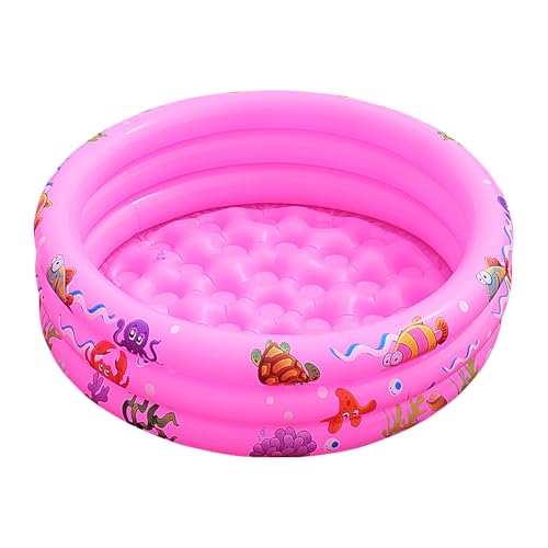 Rundschwimmbad - Paddelpools Für Kinder | Dreischichtig Rund Aufblasbar Oberirdisch Pool | Kiddie, Kleinkind Im Freien Pool, Design, Schnelle Entwässerung Für Mädchen/jungenn, Gebrauch Im Freien von Generisch