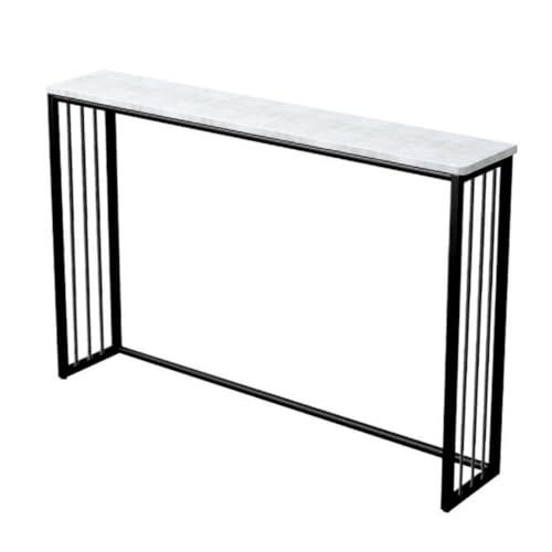 Rustikaler Konsolentisch mit Metallrahmen - Stilvoller Eingangssofatisch für Wohnzimmer & Flur, 150 cm lang, funktionale Aufbewahrungslösung hinter der Couch von Generisch