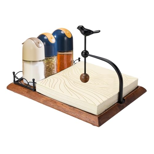 Rustikaler Serviettenhalter | Rustikale Salzmühle Mit Vogeldesign Zur Aufbewahrung | Serviettenhalter Und Papierhalter Für Den Haushalt - Für Zuhause Schlafzimmer Wohnzimmer Bar von Generisch
