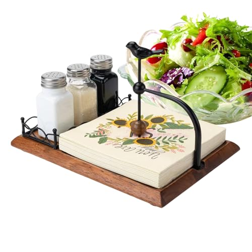 Rustikaler Serviettenhalter - Rustikale Salzmühle Mit Vogeldesign Zur Aufbewahrung | Ständer Für Tischservietten Und Handtücher | Für Zuhause Schlafzimmer Wohnzimmer Küche Bar von Generisch