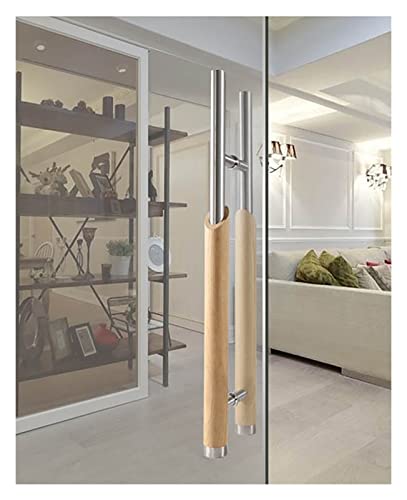 Rustikaler robuster Edelstahl-Eingangstürgriff für Scheunen- und Holzschiebetüren, Rückwärts-Design, ideal für Außenglas- und Scheunentüranwendungen (natürliches Finish) von Generisch