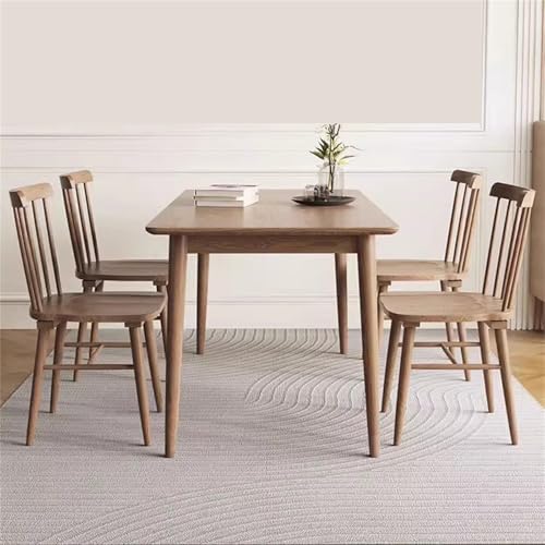 Rustikales Bauernhaus-Esstisch-Set für 4 Massivholz-Küchenmöbel, 150 x 80 x 75 cm Rustikales Bauernhaus-Esstisch-Set für 4 Massivholz-Küchenmöbel, 150 x 80 x 75 cm von Generisch