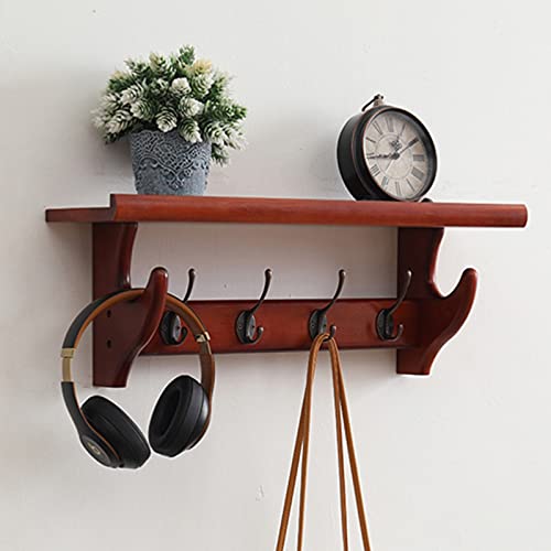 Rustikales Wandregal aus Holz mit Haken – perfekt für Eingangsbereich, Badezimmer, Schlafzimmer, Aufbewahrung und Nization – stilvolle Heimdekoration, platzsparendes Design, multifunktional einsetzbar Rustikales Wandregal aus Holz mit Haken – perfekt für Eingangsbereich, Badezimmer, Schlafzimmer, Aufbewahrung und Nization – stilvolle Heimdekoration, platzsparendes Design, multifunktional einsetzbar von Generisch