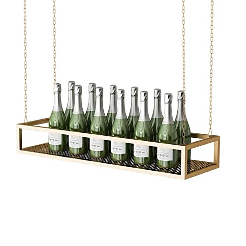 Rustikales goldenes schwebender Weinflaschenhalter, Wandmontage, Foto-Display, Pflanzen-Vitrine, 140 x 25 x 15 cm, perfekt für Heimdekoration und Organisation. Rustikales goldenes schwebender Weinflaschenhalter, Wandmontage, Foto-Display, Pflanzen-Vitrine, 140 x 25 x 15 cm, perfekt für Heimdekoration und Organisation. von Generisch