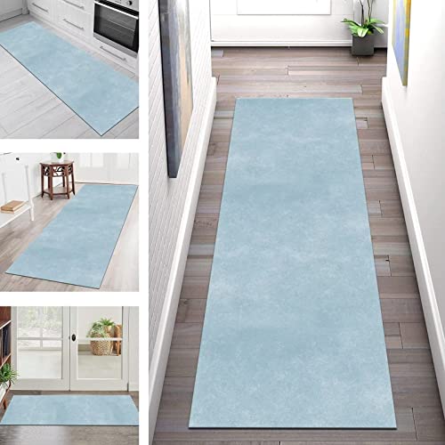 Rutschfeste, waschbare Läufermatte, hellblau, 3D-Abstrakt, Küchenteppich, 60 x 120 cm, moderner Polyester-Teppich, schmutzabweisend, Eingangsbereich und Badezimmermatte von Generisch