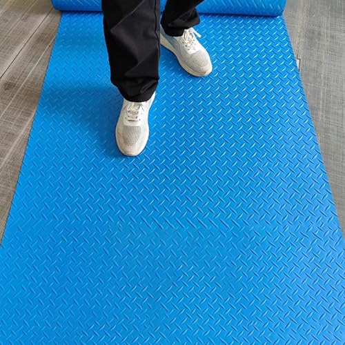 Rutschfeste Bodenbelagrollen für Garage, Bad, Küche, Arbeitsbereich, strapazierfähige Bodenschutzmatte mit Riffelblechmuster, einfach zu schneiden und zu installieren von Generisch