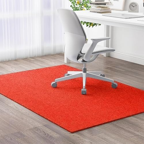 Rutschfeste Bürostuhlmatte für Teppichböden, Bodenschoner für Rollstühle, Gaming-Stuhlmatte für Holzböden, Schreibtischstuhl-Matte für Teppich, Dunkelgrau, 100 x 100 cm von Generisch