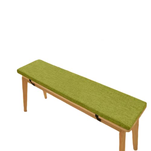 Rutschfeste Outdoor-Bank mit 12,7 cm dickem Schaumstoffsitz, rechteckige Sitzbank für den Innenbereich (140 x 40 cm, Grün) von Generisch