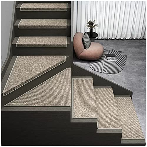 Rutschfeste Treppenstufen, Indoor Teppich Treppenläufer mit Selbstklebend, Sicherheitsteppiche für Kinder und Haustiere, 80 x 24 cm, 28 Stück von Generisch