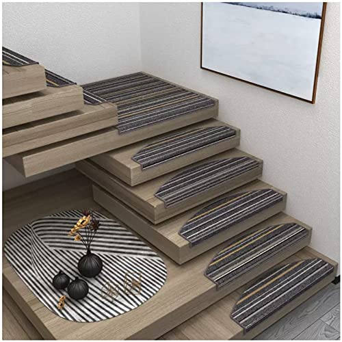 Rutschfeste Treppenstufen, Indoor Teppich Treppenläufer mit Selbstklebend, Sicherheitsteppiche für Kinder und Haustiere, 80 x 24 cm, 28 Stück von Generisch