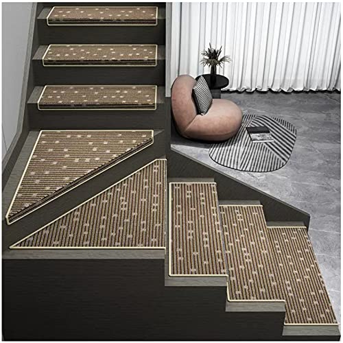 Rutschfeste Treppenstufen, Indoor Teppich Treppenläufer mit Selbstklebend, Sicherheitsteppiche für Kinder und Haustiere, 80 x 24 cm, 28 Stück von Generisch