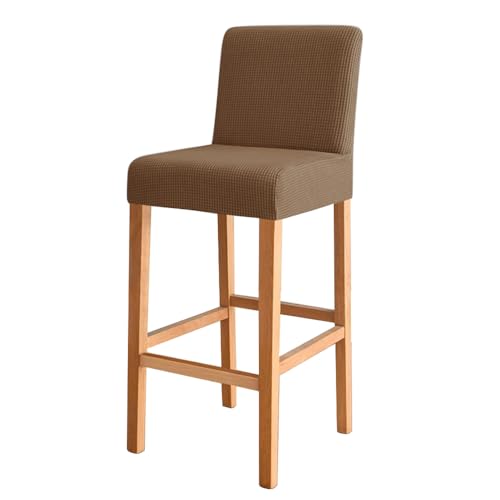 Rutschfeste braune Barhocker-Bezüge – Set mit 4 höhenverstellbaren Stuhlhussen für Esszimmer, Küche und Zuhause und stilvolle Möbelschoner von Generisch