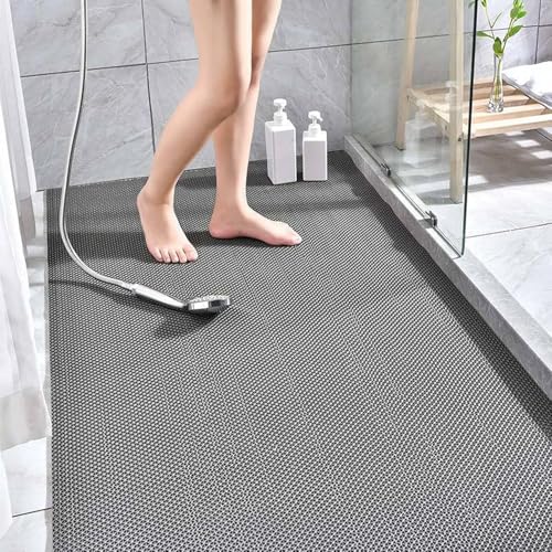 Rutschfeste große Drainage-Bodenmatte – Anti-Schimmel PVC-Teppich für Bad, Küche & Pool – Graue Hohlmaschen-Duschmatte 90 x 200 cm – & leicht zu reinigen Rutschfeste große Drainage-Bodenmatte – Anti-Schimmel PVC-Teppich für Bad, Küche & Pool – Graue Hohlmaschen-Duschmatte 90 x 200 cm – & leicht zu reinigen von Generisch