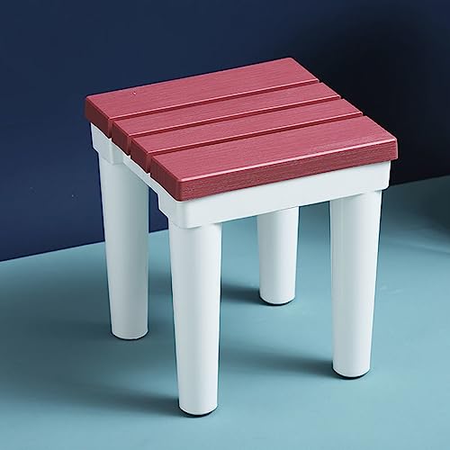 Rutschfester Duschhocker, stabiler Kunststoff, kleiner Sitz für Bad und Wohnzimmer, langlebig, niedrig, quadratisch, Rot, 27 x 27 x 26 cm, ideal für Sicherheit und Komfort Rutschfester Duschhocker, stabiler Kunststoff, kleiner Sitz für Bad und Wohnzimmer, langlebig, niedrig, quadratisch, Rot, 27 x 27 x 26 cm, ideal für Sicherheit und Komfort von Generisch